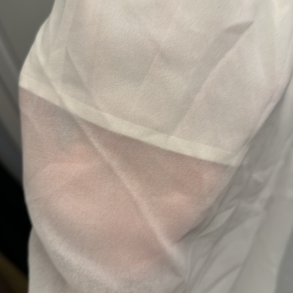 🆕 Asymmetric Pleated Chiffon Skirt Set - Off White - Picture 7 of 7